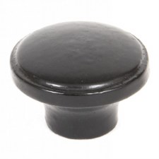 From The Anvil Ribbed Cabinet Knob Black