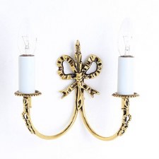 Richmond Bow Double Wall Light Polished Brass