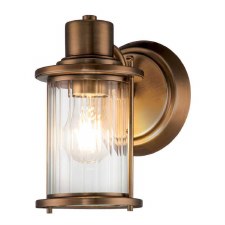 Quoizel Riggs Single Bathroom Wall Light Weathered Brass