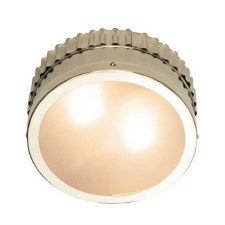 Ripple Small Round Bulkhead Light IP44 Nickel