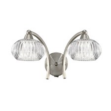 Ripples Double Wall Light Satin Nickel