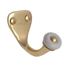 Heritage Robe Hook V1044 Polished Brass