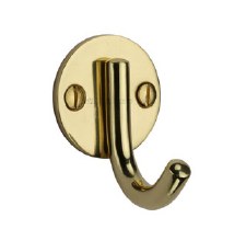 Heritage Robe Hook V1064 Polished Brass