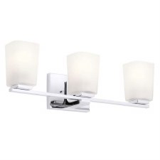 Kichler Roehm Triple Bathroom Wall Light Polished Chrome