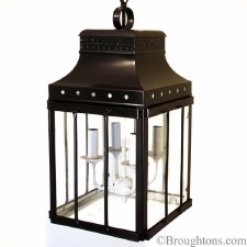 Roma Lantern Black with White