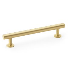 Round Cabinet Pull Handle 128mm Satin Brass