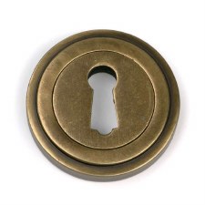 From The Anvil Art Deco Round Escutcheon Burnished Brass