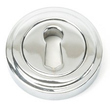 From The Anvil Round Escutcheon Art Deco Polished Chrome From The Anvil Round Escutcheon Art Deco Polished Chrome