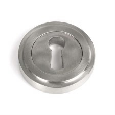 From The Anvil Round Escutcheon Art Deco Satin 316 Stainless Steel From The Anvil Round Escutcheon Art Deco Satin 316 Stainless Steel