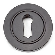 From The Anvil Round Escutcheon Plain Aged Bronze From The Anvil Round Escutcheon Plain Aged Bronze