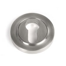 From The Anvil Round Euro Escutcheon Plain Satin 316 Stainless Steel