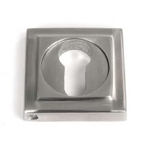 From The Anvil Round Euro Escutcheon Square Satin 316 Stainless Steel