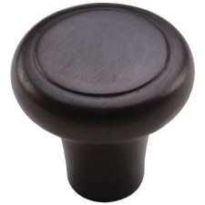 Heritage Flat Round Knob C3990 32mm Matt Black