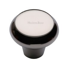 Heritage Flat Round Knob C3990 38mm Polished Nickel