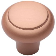 Heritage Flat Round Knob C3990 32mm Satin Rose Gold