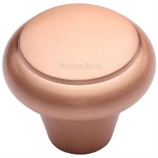 Heritage Flat Round Knob C3990 38mm Satin Rose Gold