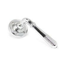 From The Anvil Reeded Round Rose Door Handles Unsprung Polished Chrome From The Anvil Reeded Round Rose Door Handles Unsprung Polished Chrome