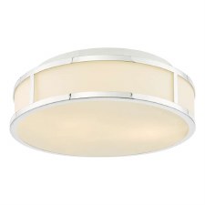 Royce Bathroom Flush Ceiling Light Polished Chrome