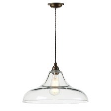 David Hunt Ruskin Single Pendant Light Antique Brass