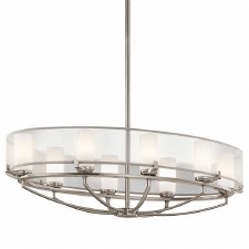 Kichler Saldana 8 Light Oval Chandelier Classic Pewter Kichler Saldana 8 Light Oval Chandelier Classic Pewter
