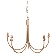 Santiago 5 Light Chandelier Aged Brass Santiago 5 Light Chandelier Aged Brass