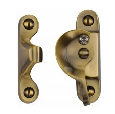 Heritage Sash Fastener V2060 Lockable Antique Brass