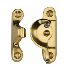 Heritage Sash Fastener V2060 Lockable Polished Brass