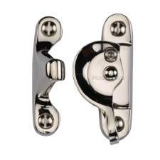 Heritage Sash Fastener V2060 Lockable Polished Nickel