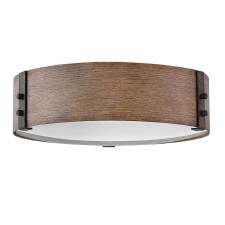 Hinkley Sawyer 3 Light Flush Wood Effect Hinkley Sawyer 3 Light Flush Wood Effect