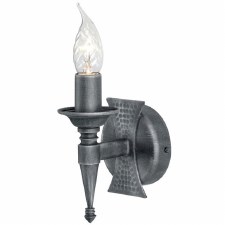 Elstead Saxon Single Wall Light Silver