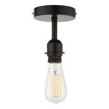 DAR Semi Flush Light Fitting Matt Black