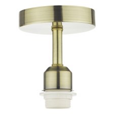 DAR Semi Flush Light Fitting Antique Brass