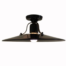 Ferroluce Grande Semi-Flush Ceiling Light Nero