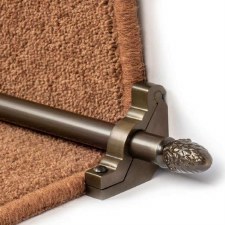 Sherwood Plain Stair Rod Set for Runner Carpets Antique Bronze