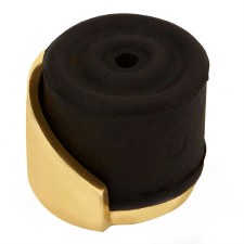 Shielded Door Stop Polished Brass Lacquered