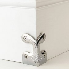 Skiffer Skirting Board Corner Protector Brushed Chrome 63mm
