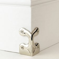 Skiffer Skirting Board Corner Protector Polished Nickel 63mm