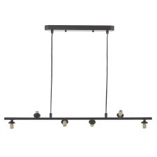 Spiral 6 Light Bar Pendant Black Spiral 6 Light Bar Pendant Black