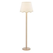Spool Floor Lamp Taupe with Shade