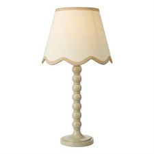 Spool Table Lamp Taupe with Shade
