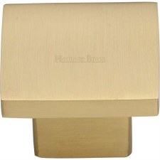 Heritage Classic Square Cabinet Knob C1254 32mm Satin Brass Heritage Classic Square Cabinet Knob C1254 32mm Satin Brass