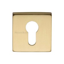 Heritage SQ5004 Square Euro Escutcheon Satin Brass Lacquered
