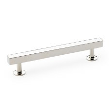 Square Cabinet Pull Handle 128mm Polished Nickel