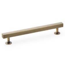 Square Cabinet Pull Handle 160mm Antique Brass