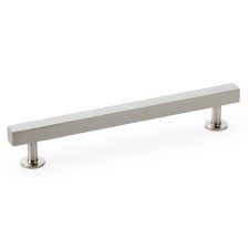 Square Cabinet Pull Handle 160mm Satin Nickel