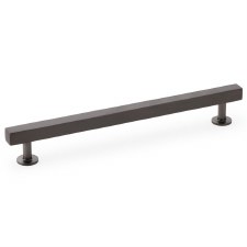 Square Cabinet Pull Handle 192mm Dark Bronze