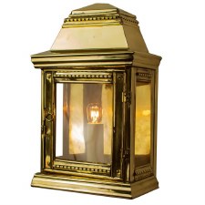 Stable Flush Outdoor Wall Light Polished Brass Unlacquered