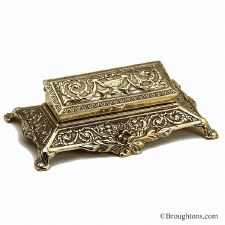 Lge Stamp Box Brass Lge Stamp Box Brass