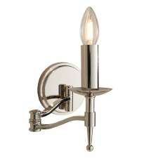 Interiors 1900 Stanford Swing Arm Wall Light Polished Nickel