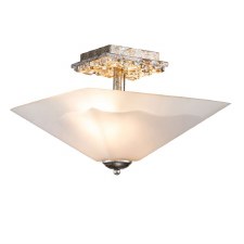 Quoizel Star Semi Flush Ceiling Light Distressed Silver